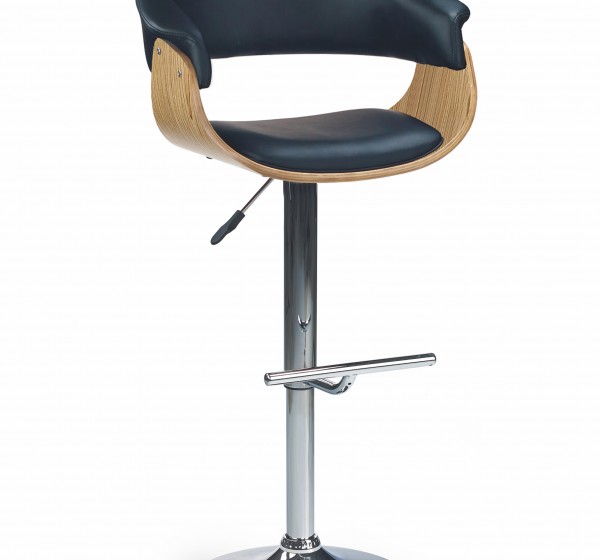 H45 bar stool color: light oak/black DIOMMI V-CH-H/45-J.DĄB-CZARNY