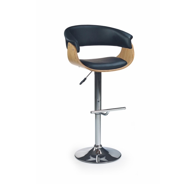 H45 bar stool color: light oak/black DIOMMI V-CH-H/45-J.DĄB-CZARNY