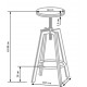 H/64 bar stool DIOMMI V-CH-H/64