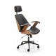IGNAZIO swivel armchair, walnut/black DIOMMI V-CH-IGNAZIO-FOT-CZARNY