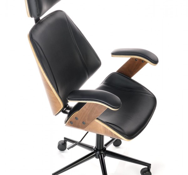 IGNAZIO swivel armchair, walnut/black DIOMMI V-CH-IGNAZIO-FOT-CZARNY
