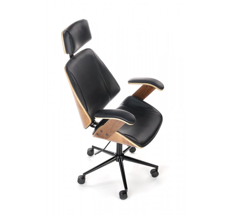 IGNAZIO swivel armchair, walnut/black DIOMMI V-CH-IGNAZIO-FOT-CZARNY