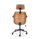IGNAZIO swivel armchair, walnut/black DIOMMI V-CH-IGNAZIO-FOT-CZARNY