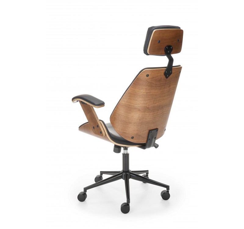 IGNAZIO swivel armchair, walnut/black DIOMMI V-CH-IGNAZIO-FOT-CZARNY