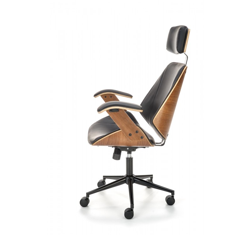 IGNAZIO swivel armchair, walnut/black DIOMMI V-CH-IGNAZIO-FOT-CZARNY