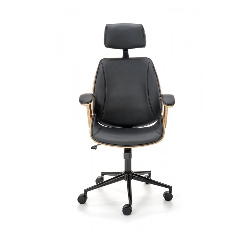 IGNAZIO swivel armchair, walnut/black DIOMMI V-CH-IGNAZIO-FOT-CZARNY