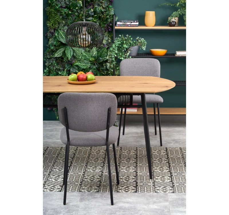 JACKSON table, color: top - golden oak, legs - black DIOMMI V-CH-JACKSON-ST