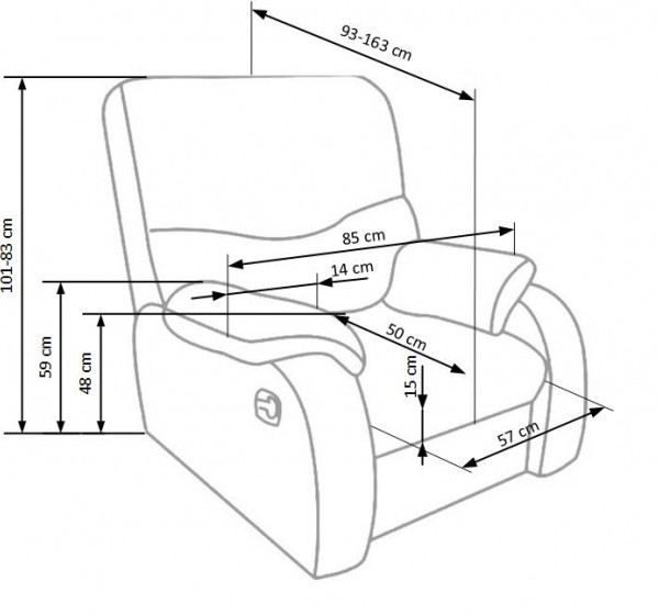 JEFF armchair color: black DIOMMI V-CH-JEFF-FOT-CZARNY-ECO