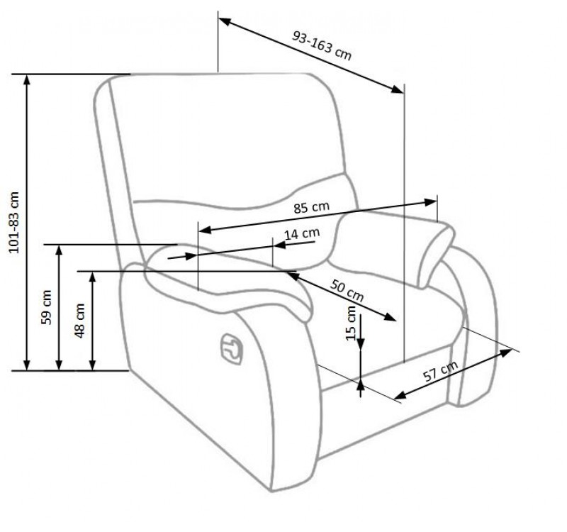 JEFF armchair color: black DIOMMI V-CH-JEFF-FOT-CZARNY-ECO