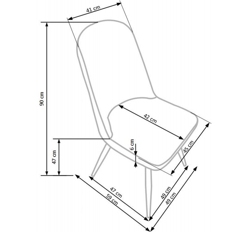 K214 chair, color: dark cream / honey oak DIOMMI V-CH-K/214-KR-C.KREMOWY/D.MIODOWY