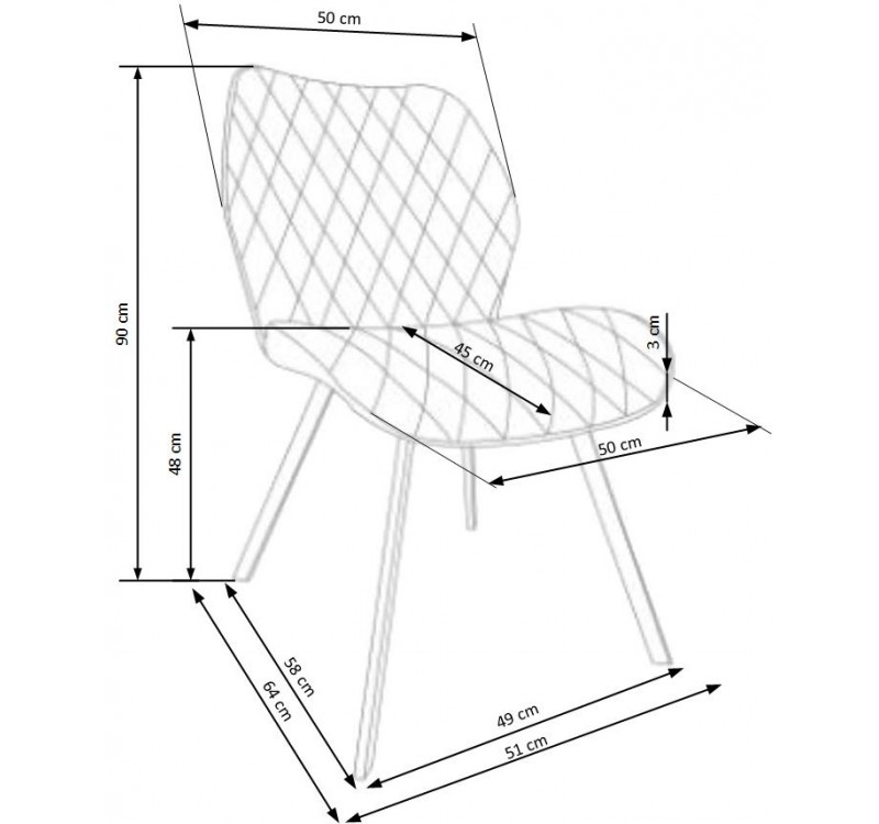 K360 chair, color: mustard DIOMMI V-CH-K/360-KR-MUSZTARDOWY