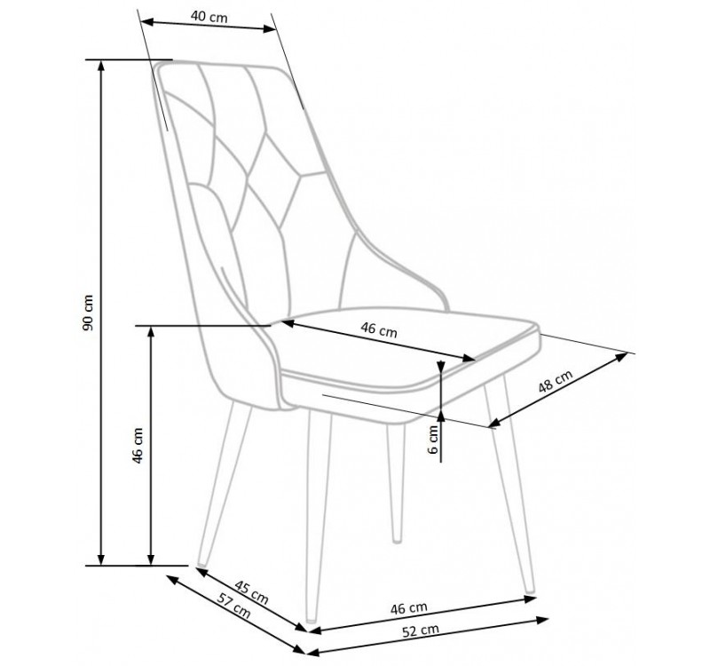 K365 chair, color: grey DIOMMI V-CH-K/365-KR-POPIEL