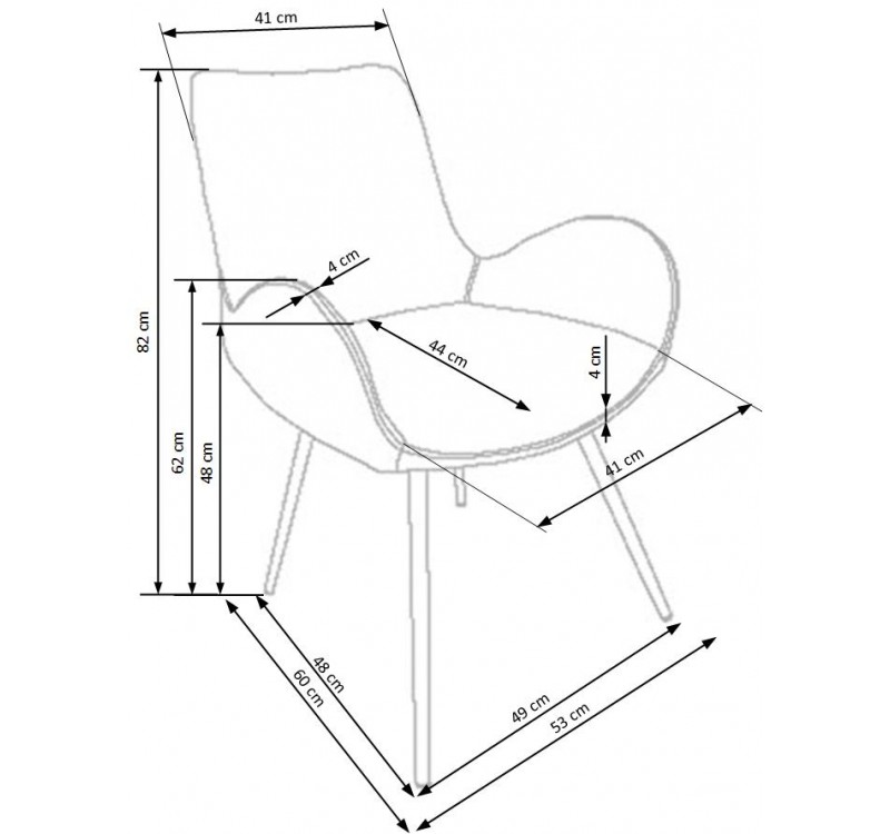 K392 chair DIOMMI V-CH-K/392-KR