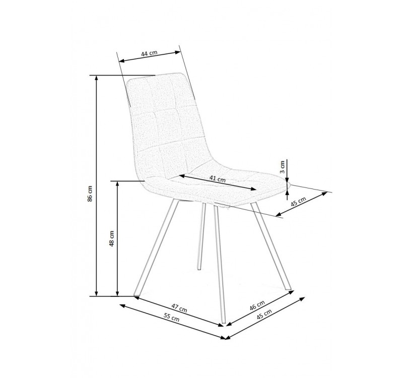 K402 chair, color: beige DIOMMI V-CH-K/402-KR-BEŻOWY