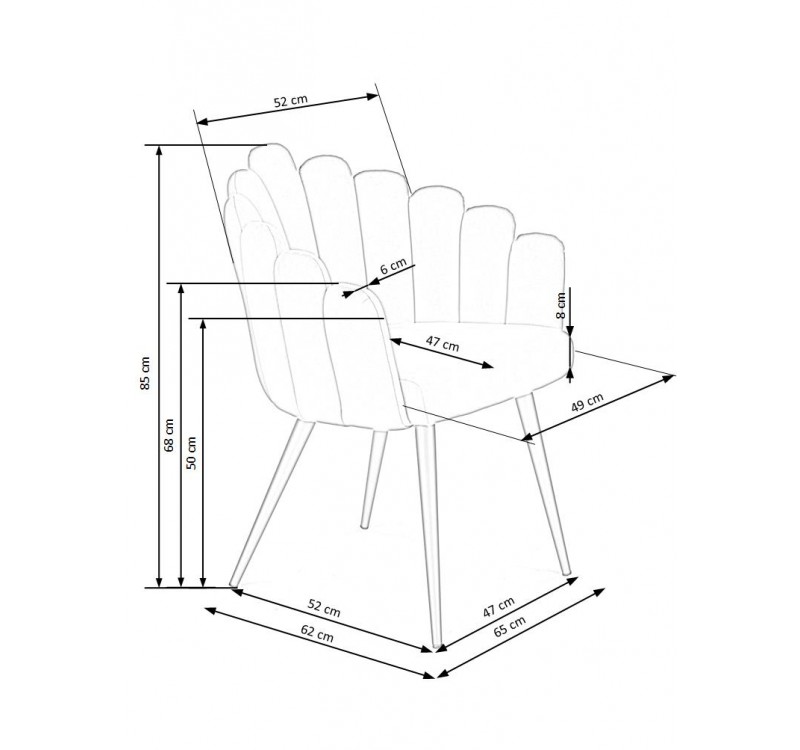 K410 chair, color: grey DIOMMI V-CH-K/410-KR-POPIELATY