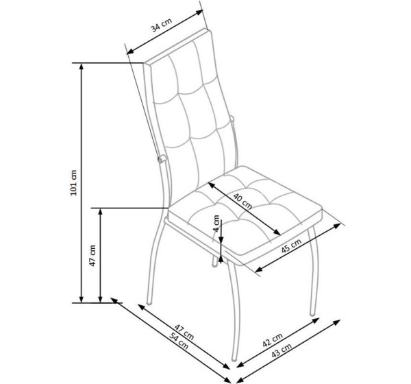 K416 chair, color: dark blue DIOMMI V-CH-K/416-KR-GRANATOWY