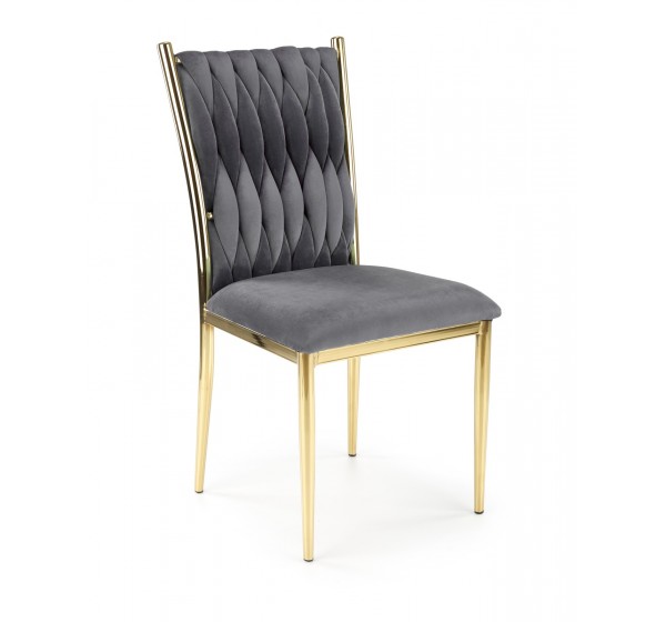 K436 chair color: grey / gold DIOMMI V-CH-K/436-KR-POPIELATY/ZŁOTY