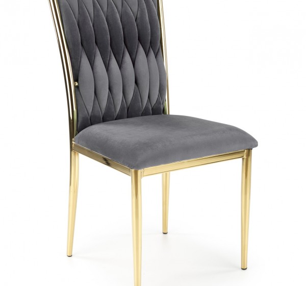 K436 chair color: grey / gold DIOMMI V-CH-K/436-KR-POPIELATY/ZŁOTY