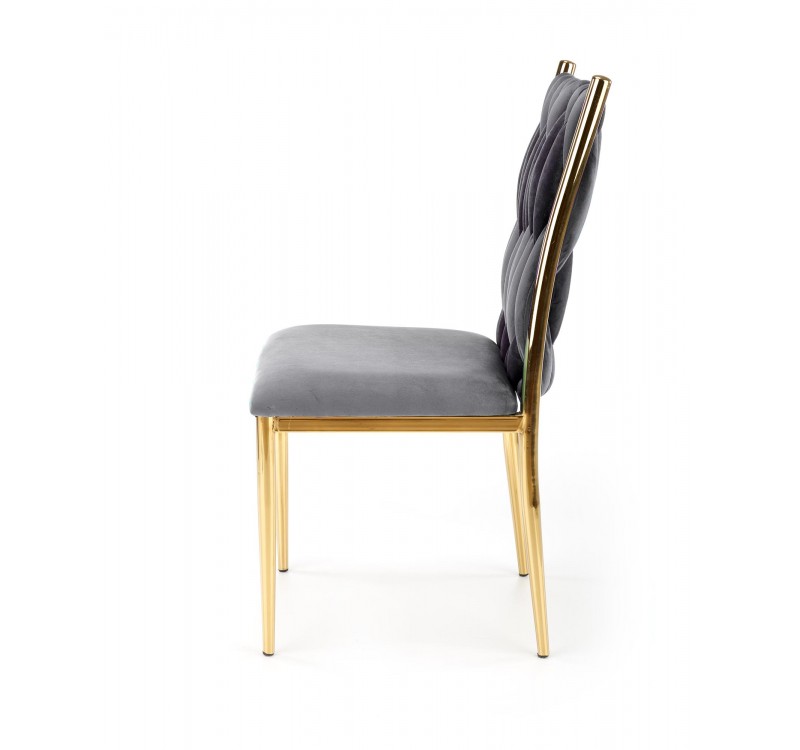 K436 chair color: grey / gold DIOMMI V-CH-K/436-KR-POPIELATY/ZŁOTY