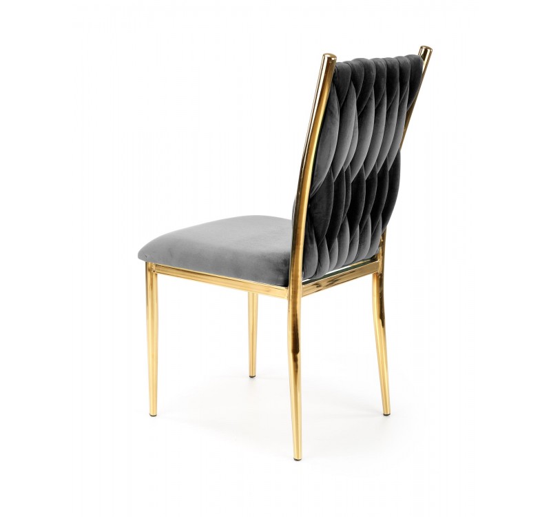 K436 chair color: grey / gold DIOMMI V-CH-K/436-KR-POPIELATY/ZŁOTY