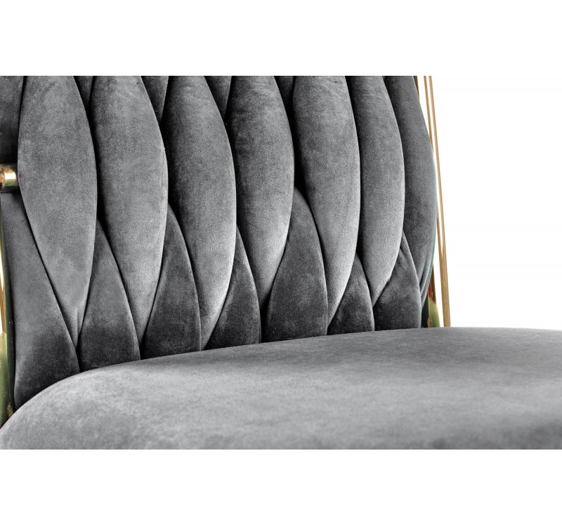 K436 chair color: grey / gold DIOMMI V-CH-K/436-KR-POPIELATY/ZŁOTY