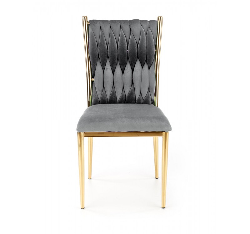 K436 chair color: grey / gold DIOMMI V-CH-K/436-KR-POPIELATY/ZŁOTY