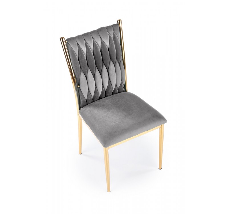 K436 chair color: grey / gold DIOMMI V-CH-K/436-KR-POPIELATY/ZŁOTY