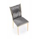 K436 chair color: grey / gold DIOMMI V-CH-K/436-KR-POPIELATY/ZŁOTY