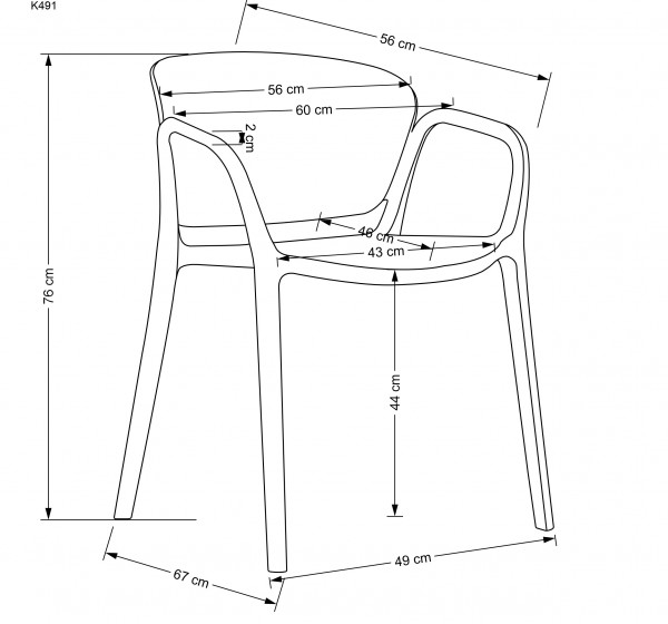 K491 plastic chair mustard DIOMMI V-CH-K/491-KR-MUSZTARDOWY