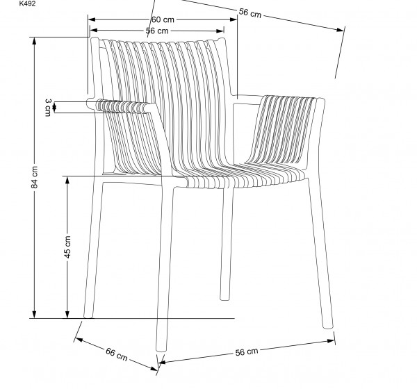 K492 chair black DIOMMI V-CH-K/492-KR-CZARNY