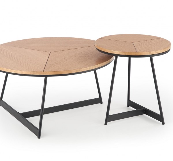 KARIDA c. table natural oak / black DIOMMI V-CH-KARIDA-LAW