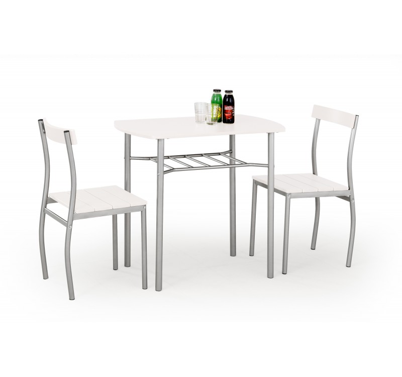 LANCE table + 2 chairs color: white DIOMMI V-CH-LANCE-ZESTAW-BIAŁY