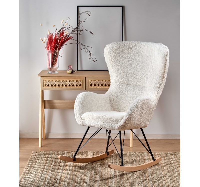 LIBERTO 2 leisure armchair cream / black / natural DIOMMI V-CH-LIBERTO_2-FOT-KREMOWY