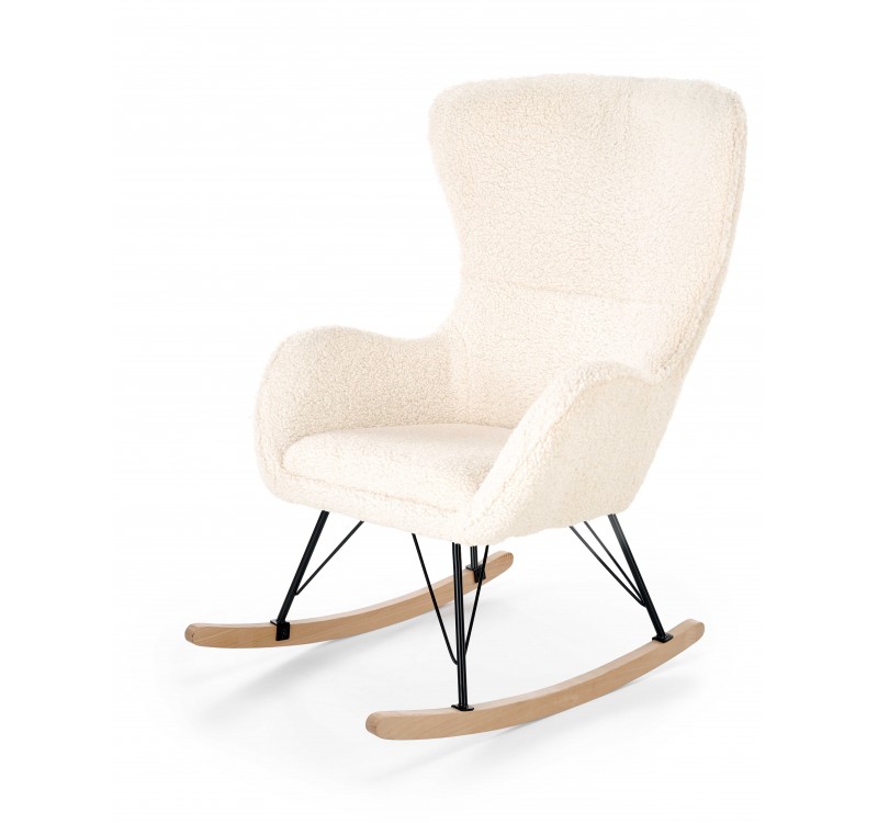 LIBERTO 2 leisure armchair cream / black / natural DIOMMI V-CH-LIBERTO_2-FOT-KREMOWY