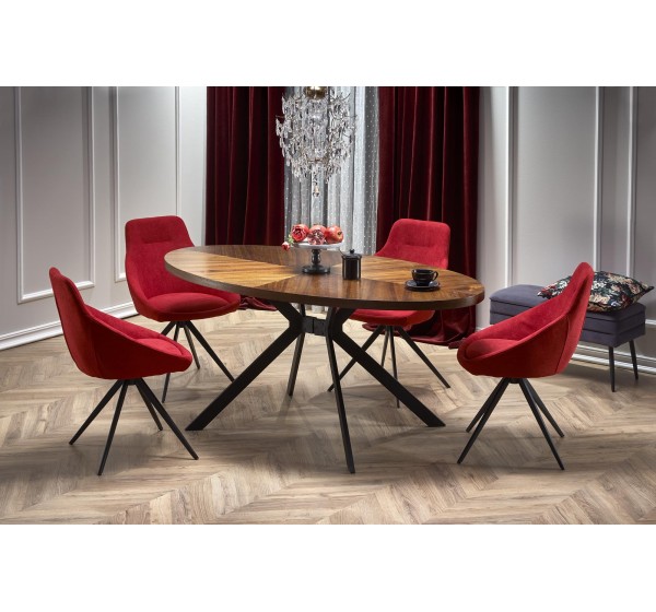 LOCARNO table, color: walnut / black DIOMMI V-CH-LOCARNO-ST
