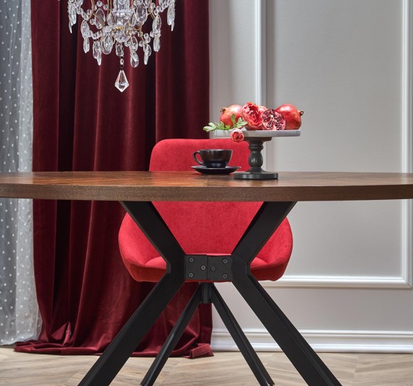 LOCARNO table, color: walnut / black DIOMMI V-CH-LOCARNO-ST