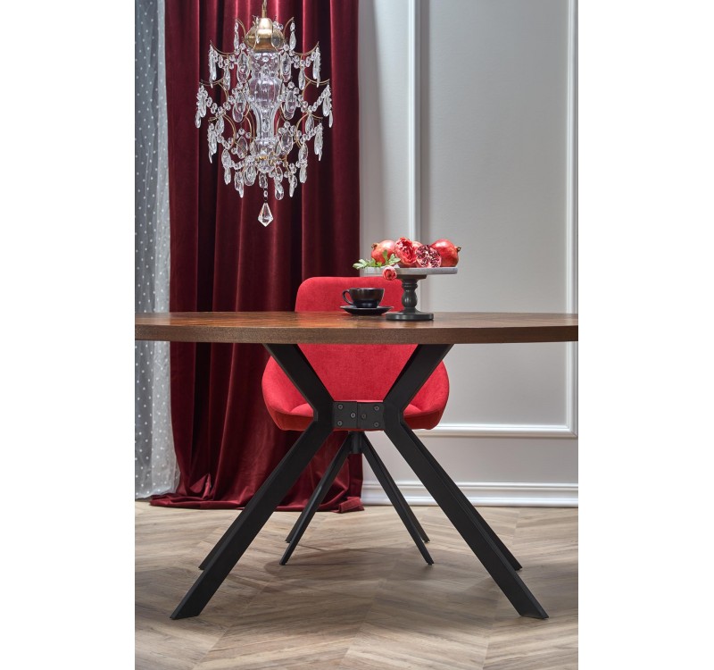 LOCARNO table, color: walnut / black DIOMMI V-CH-LOCARNO-ST
