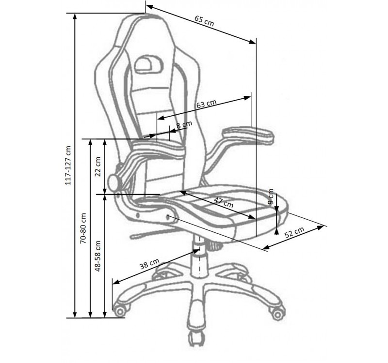 LOTUS chair color: black/grey DIOMMI V-CH-LOTUS-FOT-POPIEL