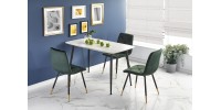 MARCO table, color: top - white marble, legs - black DIOMMI V-CH-MARCO-ST