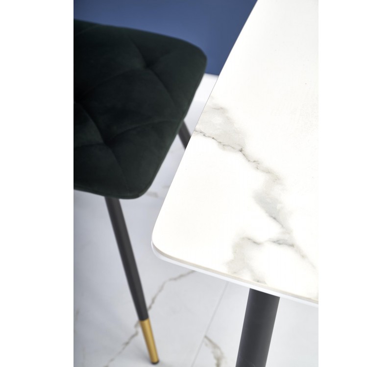 MARCO table, color: top - white marble, legs - black DIOMMI V-CH-MARCO-ST