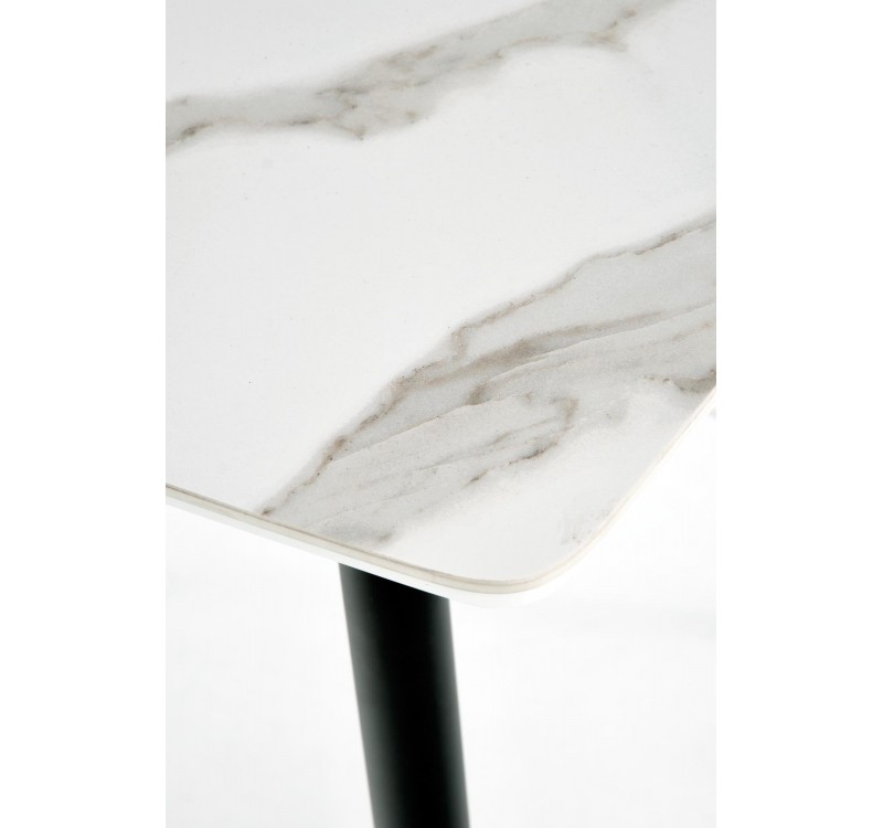 MARCO table, color: top - white marble, legs - black DIOMMI V-CH-MARCO-ST