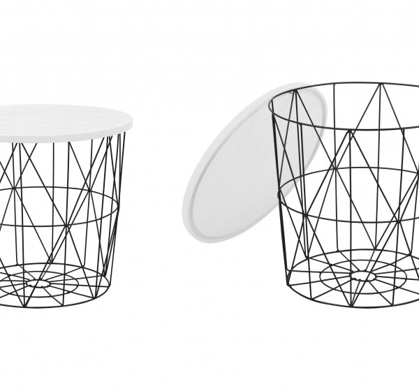 MARIFFA c. table, color: white / black DIOMMI V-CH-MARIFFA-LAW-CZARNY/BIAŁY