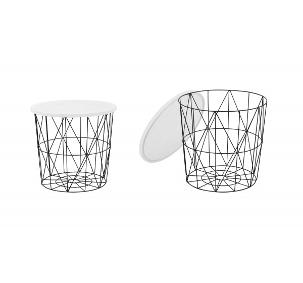 MARIFFA c. table, color: white / black DIOMMI V-CH-MARIFFA-LAW-CZARNY/BIAŁY