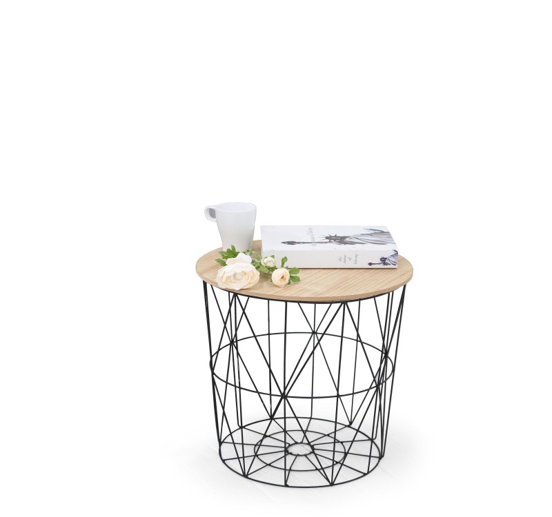 MARIFFA c. table, color: natural / black DIOMMI V-CH-MARIFFA-LAW-CZARNY/NATURALNY