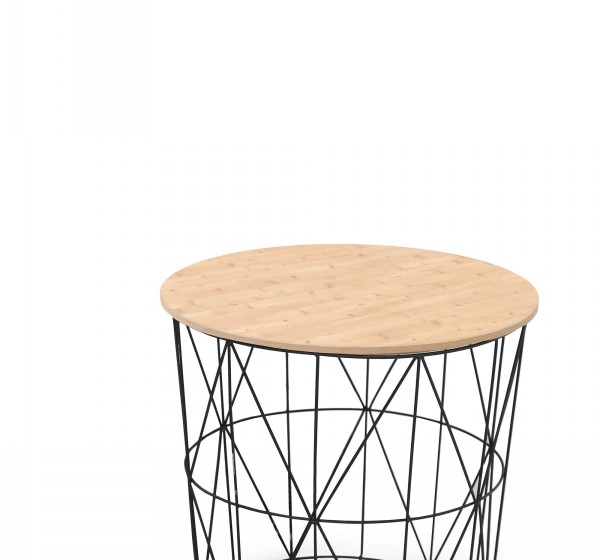 MARIFFA c. table, color: natural / black DIOMMI V-CH-MARIFFA-LAW-CZARNY/NATURALNY