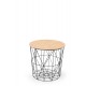 MARIFFA c. table, color: natural / black DIOMMI V-CH-MARIFFA-LAW-CZARNY/NATURALNY