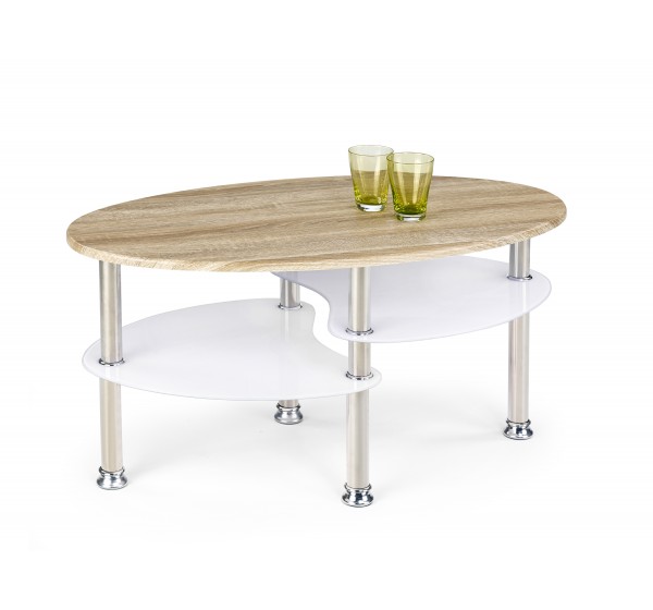 MEDEA coffee table color: sonoma oak/extra white DIOMMI V-CH-MEDEA-LAW