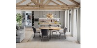 MERCY extension table, color: top - golden oak, legs - black DIOMMI V-CH-MERCY-ST