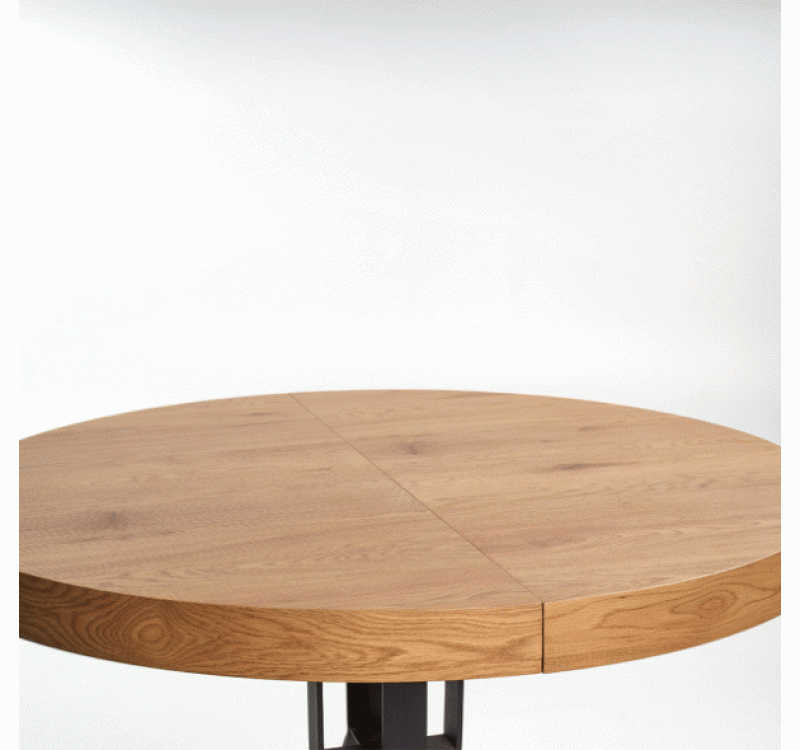 MERCY extension table, color: top - golden oak, legs - black DIOMMI V-CH-MERCY-ST