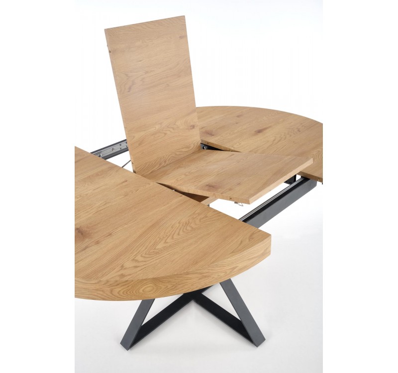 MERCY extension table, color: top - golden oak, legs - black DIOMMI V-CH-MERCY-ST